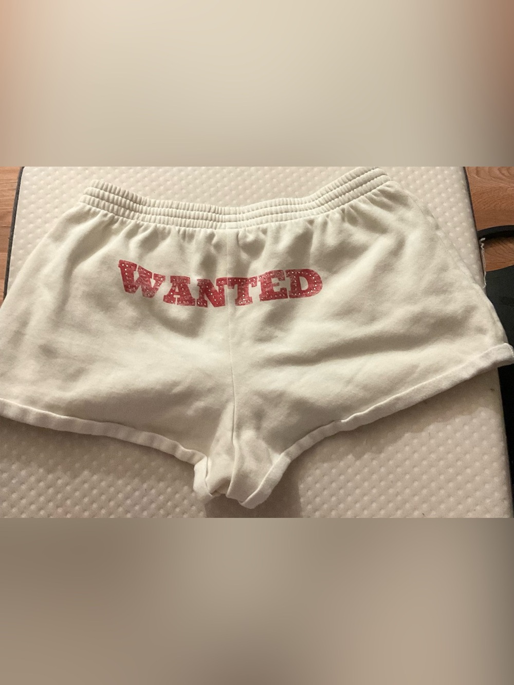 PINK Victoria's Secret White Cozy Fleece Shorts